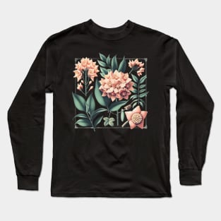 Hoya Carnosa Vintage Botanical Art Long Sleeve T-Shirt